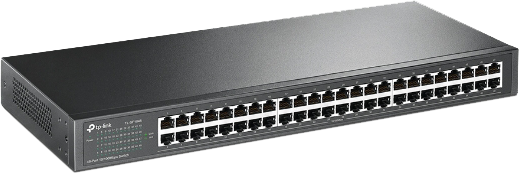 سويتش تي بي لينك ، 48 منفذ RJ45  ، سرعة 10-100 ميجابت في الثانية ، موفر الطاقة ، اسود ، TL-SF1048