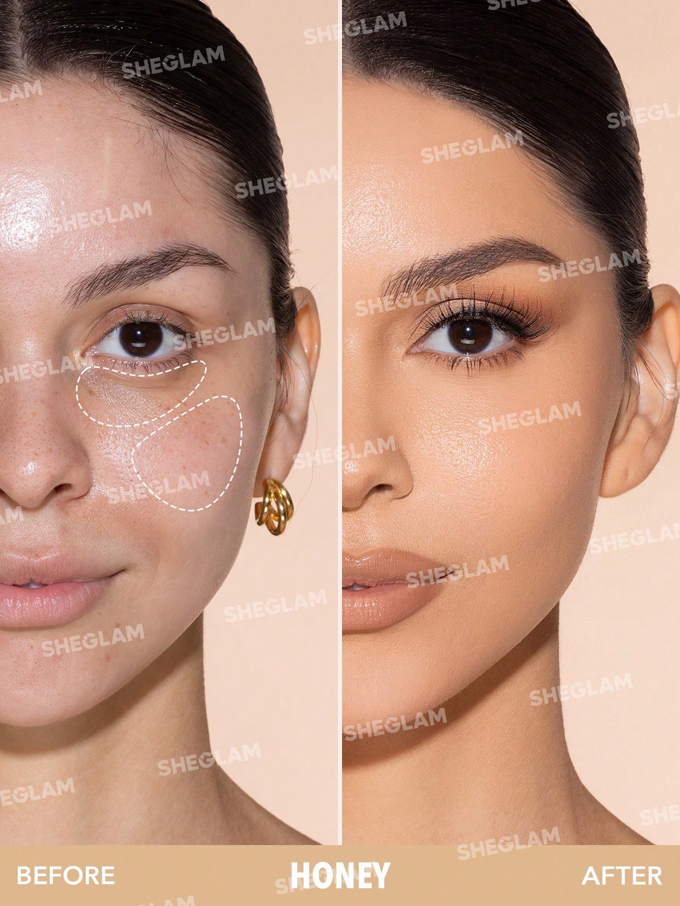 كونسيلر شيجلام لايك ماجيك تغطيه عاليه تدوم لمده 12 ساعه، هوني