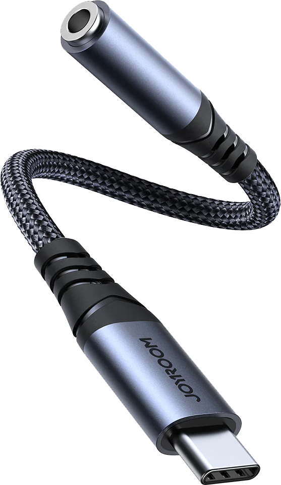 كابل محول صوت من جوي روم ، من Type-C إلى 3.5 مم ، أسود ، SY-C01