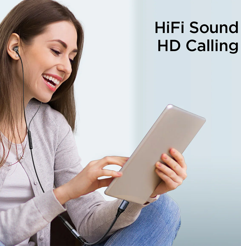 كابل محول صوت من جوي روم ، من Type-C إلى 3.5 مم ، أسود ، SY-C01