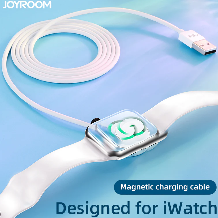 كابل شحن مغناطيسي لساعة آي واتش من جوي روم ، 2.5 وات ، طول 1.2 متر ، أبيض ، S-IW001S
