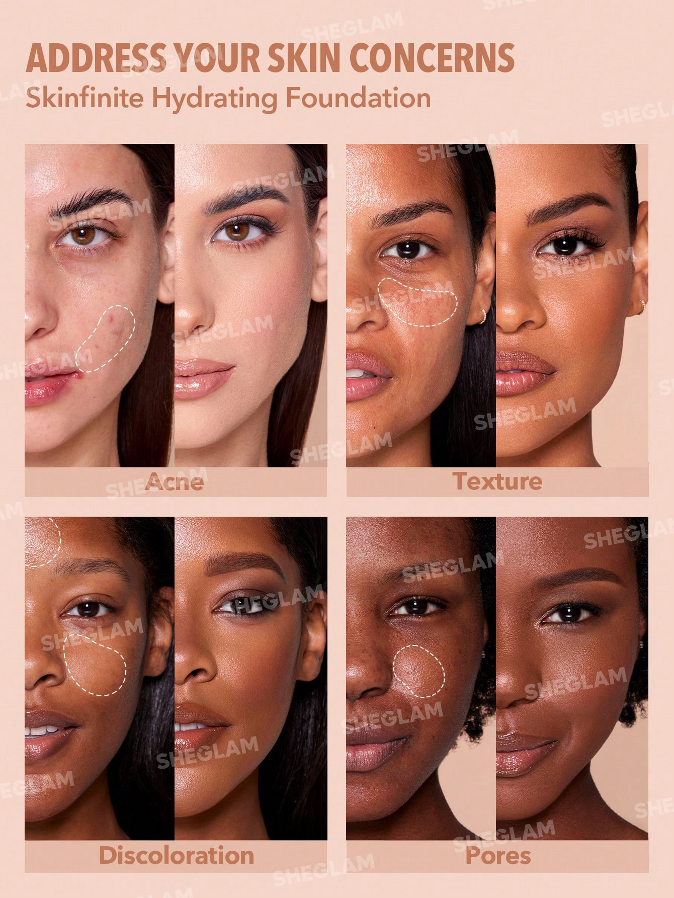 فاونديشن شيجلام سكين فينيت كريم اساس مرطب، نود