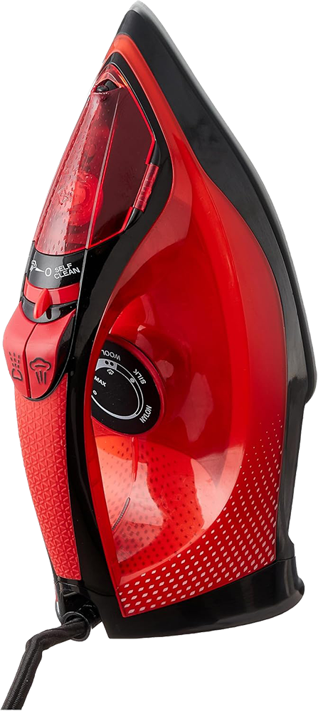 مكواة بخار بلاك اند وايت، 3100 وات، قاعدة سيراميك، أسود×أحمر، SI-3200