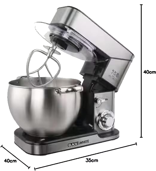 عجان بلاك اند وايت نيكل، 2200 وات، 12.5 لتر، 6 سرعات، ستانلس، فضي، SV-1222