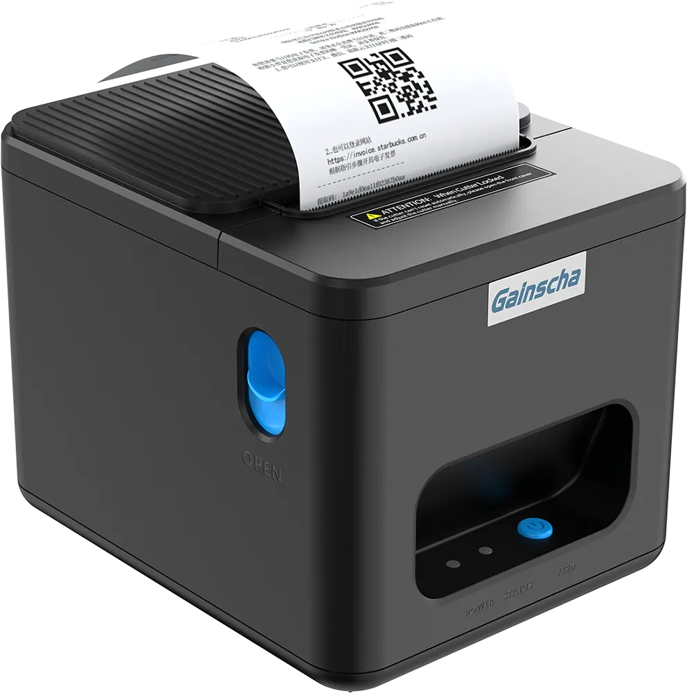 طابعة فواتير حرارية جاينشا، أحادية اللون، USB، أسود، GA-E200I