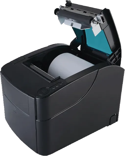 طابعة فواتير حرارية جاينشا، أحادية اللون، Serial+USB، أسود، GP-U80300II