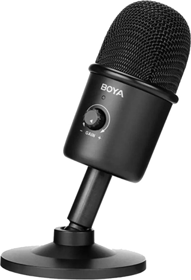 ميكروفون مكتبي من بويا ، Type-C ، خافض للضوضاء ، أسود ، BY-CM3