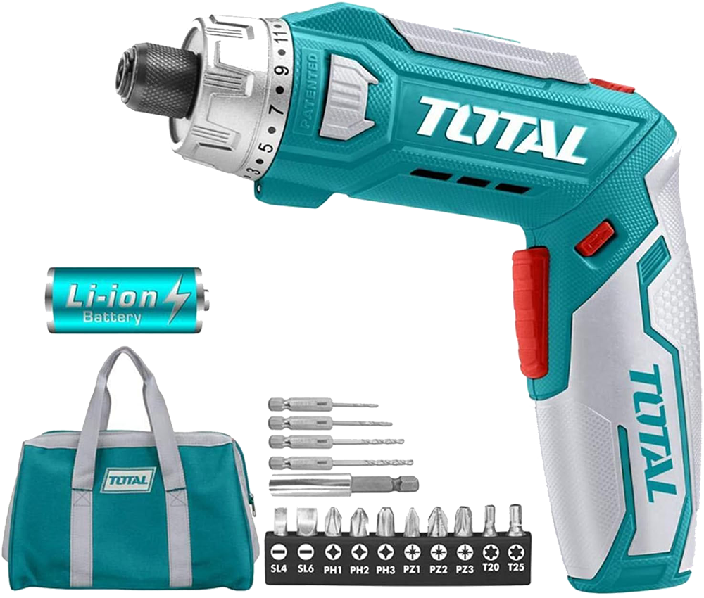 Total Rechargeable Electric Screwdriver, 8V, Blue, TSDLI-0802