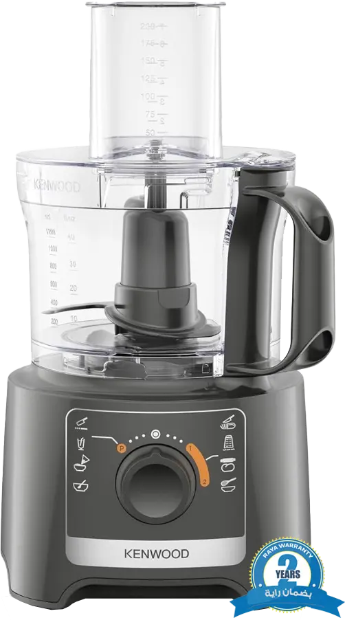 محضر طعام كينود ، 800 وات ، 2.1 لتر ، سرعتان ، بضمان راية ، رمادى ، FDP31.020GY