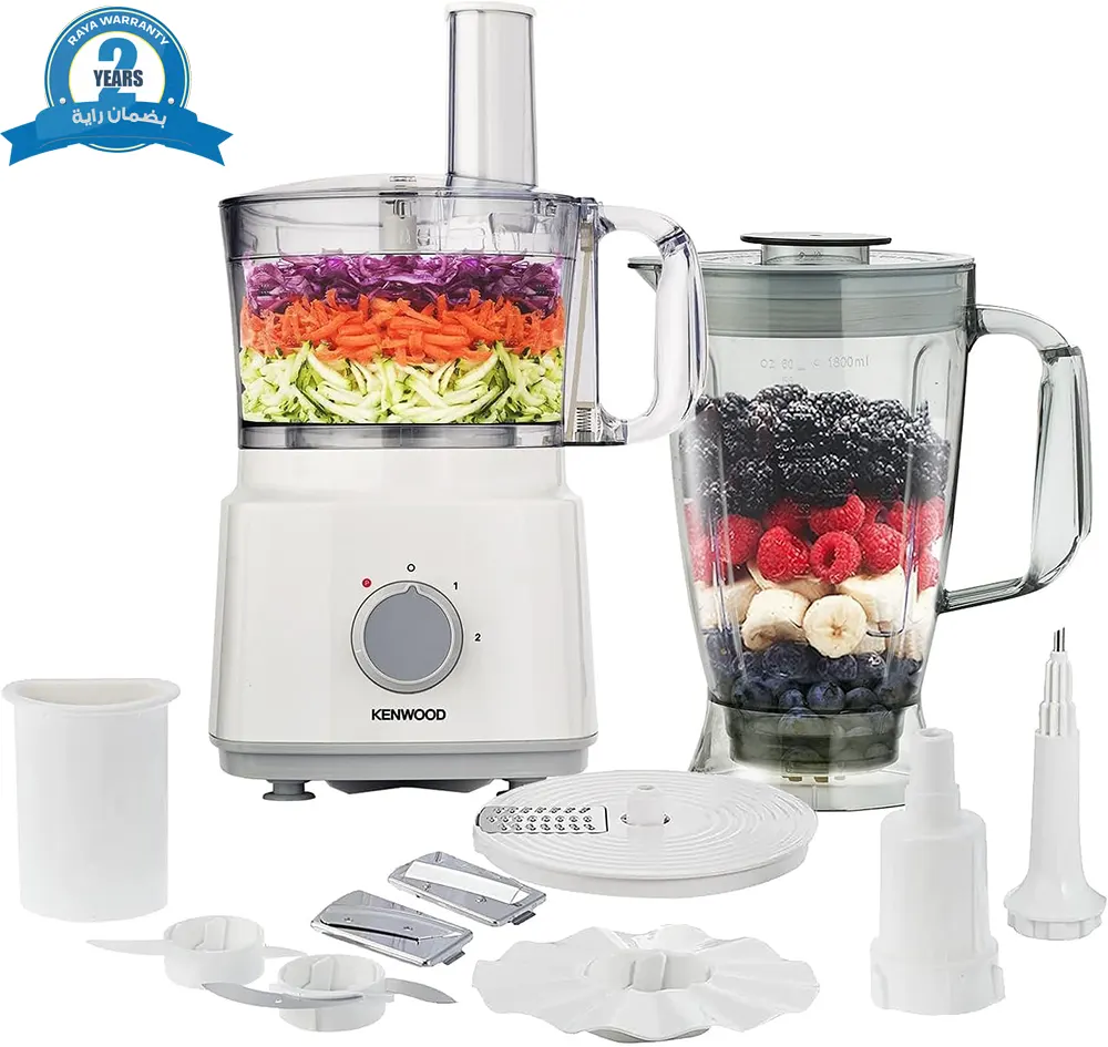 محضر طعام كينود، 750 وات، 2 لتر، أبيض، بضمان راية، FDP03.C0WH