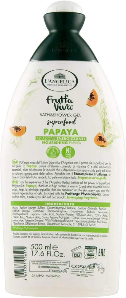شاور جل فروتا فيفا بالبابايا لانجليكا، 500 مل .