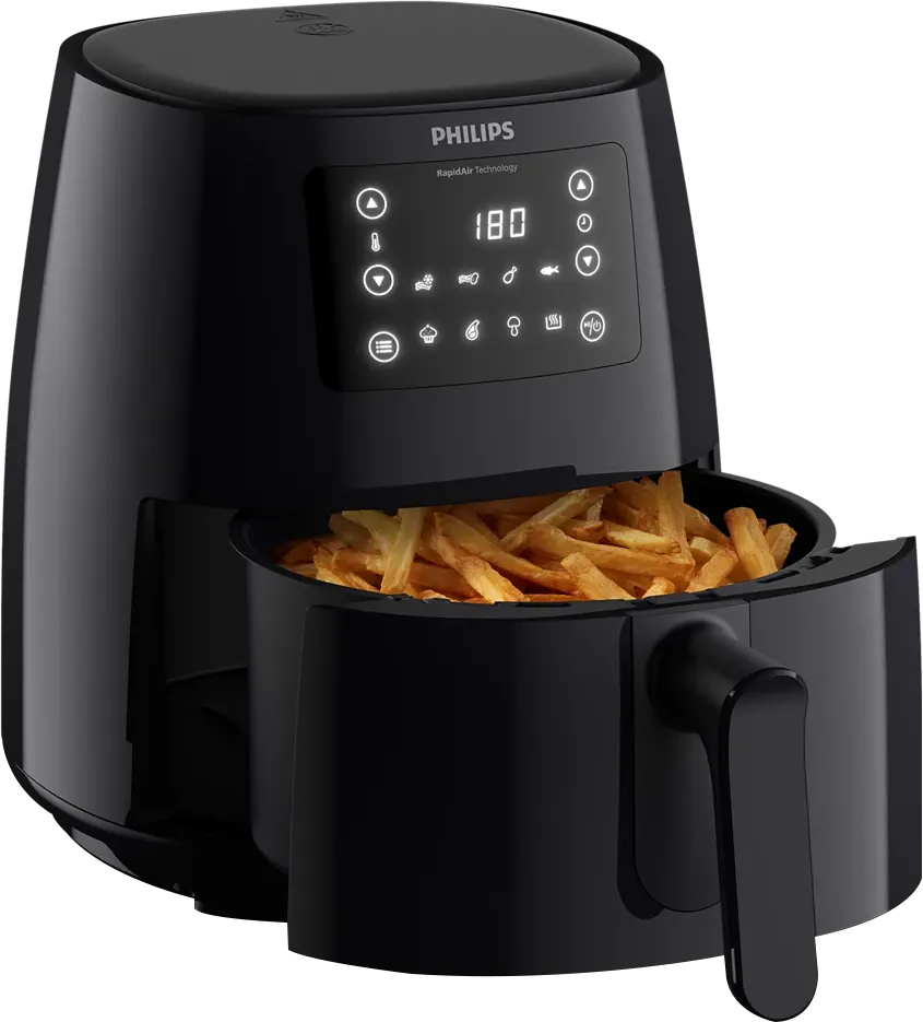 قلاية هوائية فيليبس، 1550 وات، ديجيتال، 4.1 لتر، أسود، HD9243-90 (بضمان راية)