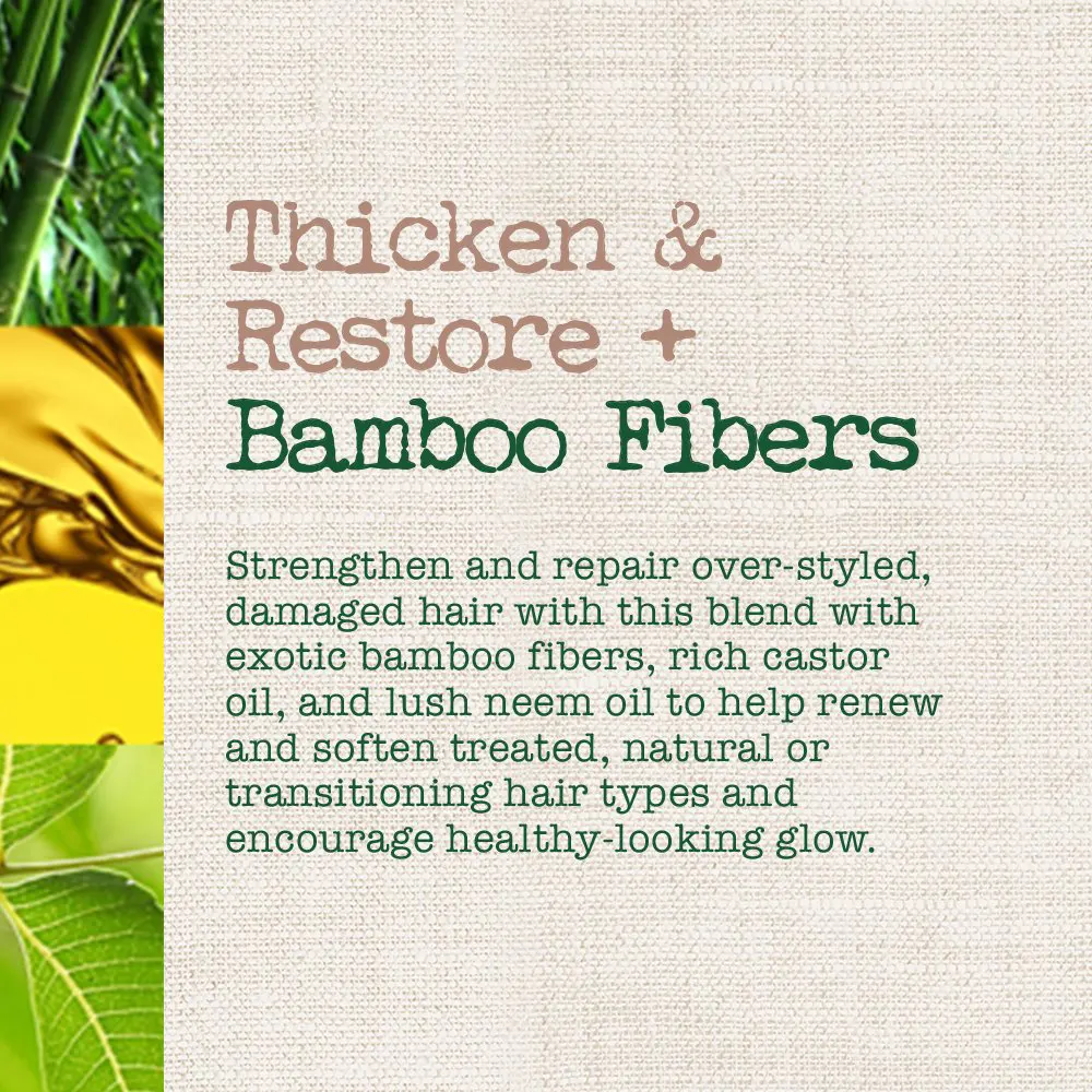 شامبو لتكثيف الشعر وتجديده بالياف الخيزران من ماوي، 385 مل