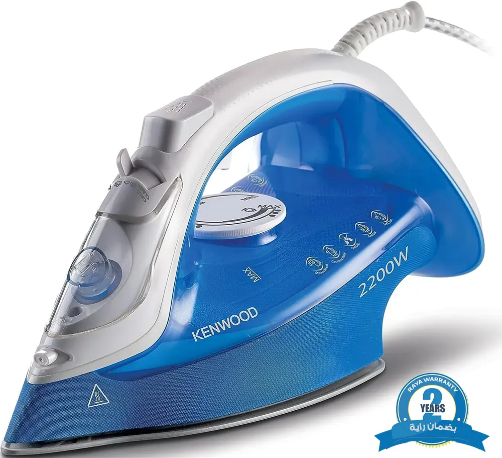 مكواة بخار كينوود، 2200 وات، قاعدة سيراميك، أزرق،STP60.000WB، (بضمان راية)