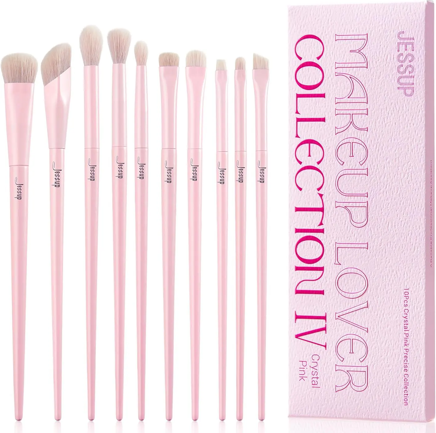 طقم فرش مكياج جيسوب كريستال بينك، 10 قطع، T496