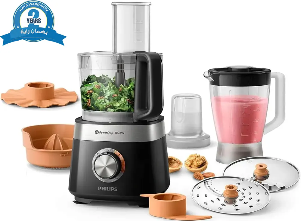 محضر الطعام فيليبس، 850 وات، 31 وظيفة، أسود، HR7530-10، (بضمان راية)