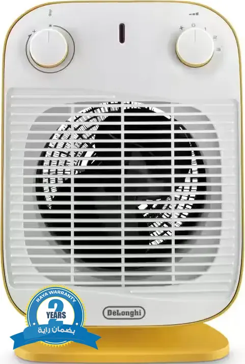 دفاية ديلونجى سيراميك، دفاية مكتب، 2000 وات، مروحة، أصفر، HFS50B20YE، (بضمان راية)