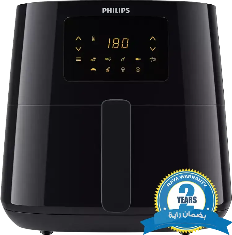 قلاية هوائية فيليبس 2000 وات، 6 لتر، شاشة ديجيتال، أسود، HD9270، بضمان راية