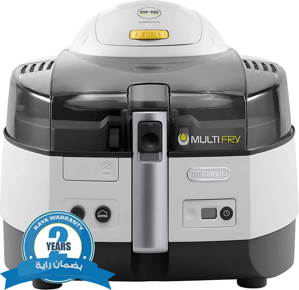 قلاية هوائية ديلونجي مالتي فراي، 1400 وات، 1.7 لتر، شاشة ديجتال، أسود x أبيض،FH1363-1، (ضمان راية)