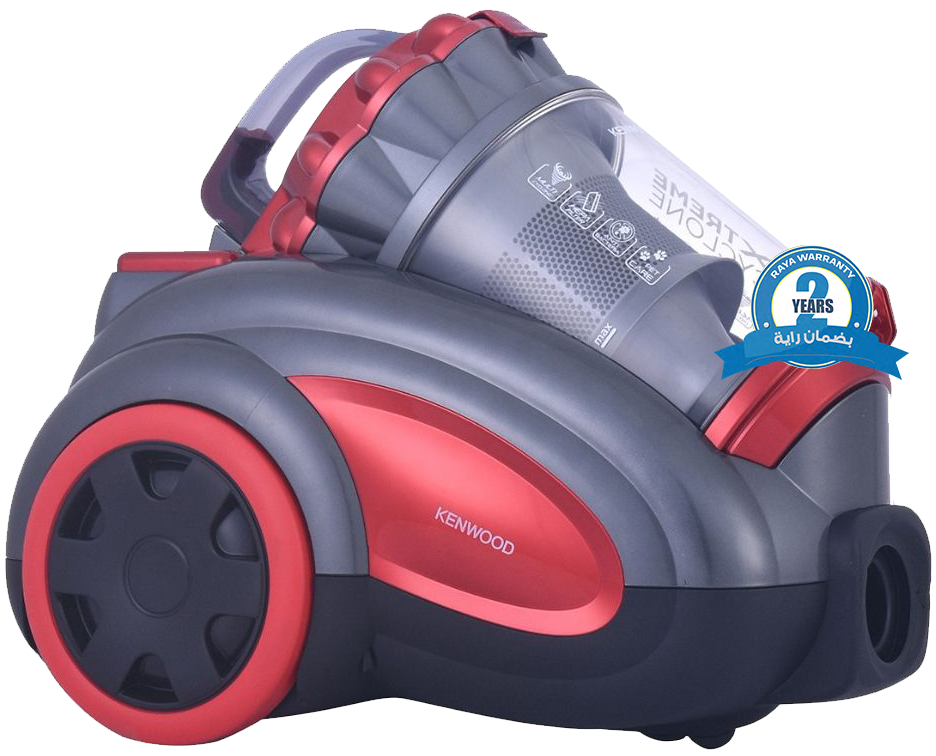 مكنسة كهربائية كينود ، 2200 وات، بدون كيس ، خزان 3.5 لتر ، لون أحمر*أسود، VBP80.000RG بضمان راية