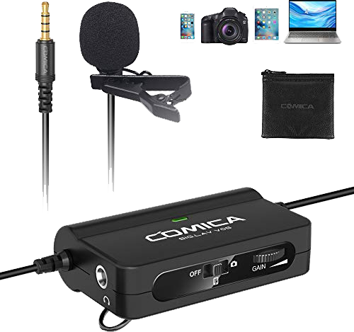ميكروفون متعدد الوظائف من كوميكا ، موصل 3.5 مم ، أسود ، SIG.LAV V05