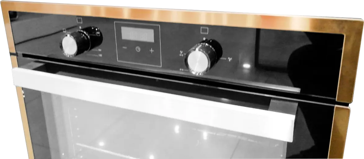 فرن بلت ان غاز سمفير، 60 سم ، 76 لتر، شواية غاز ، شاشة ديجيتال ، 2 مروحة ، شواية، أمان كامل، أسود*نحاسي، B6302 CGACU