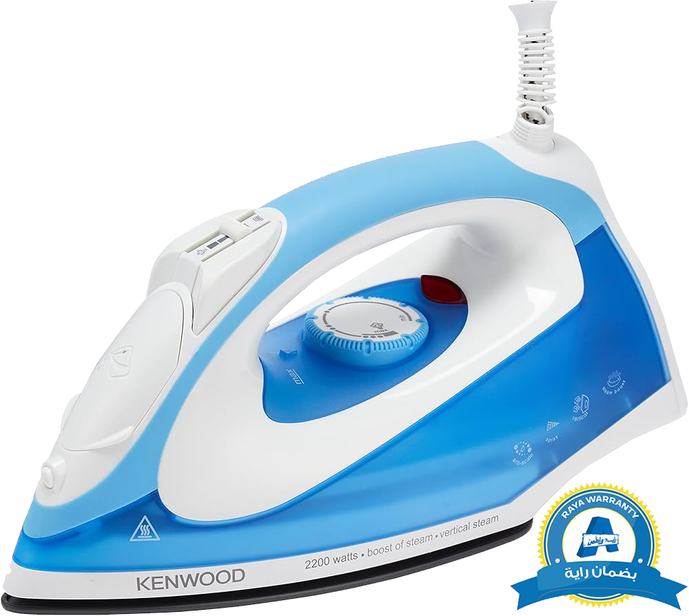 مكواة ملابس بخار كينوود ،2200 وات ، 240 ملي ، قاعدة مقاومة للالتصاق ، أزرق ، ( بضمان راية ) ، ISP100BL