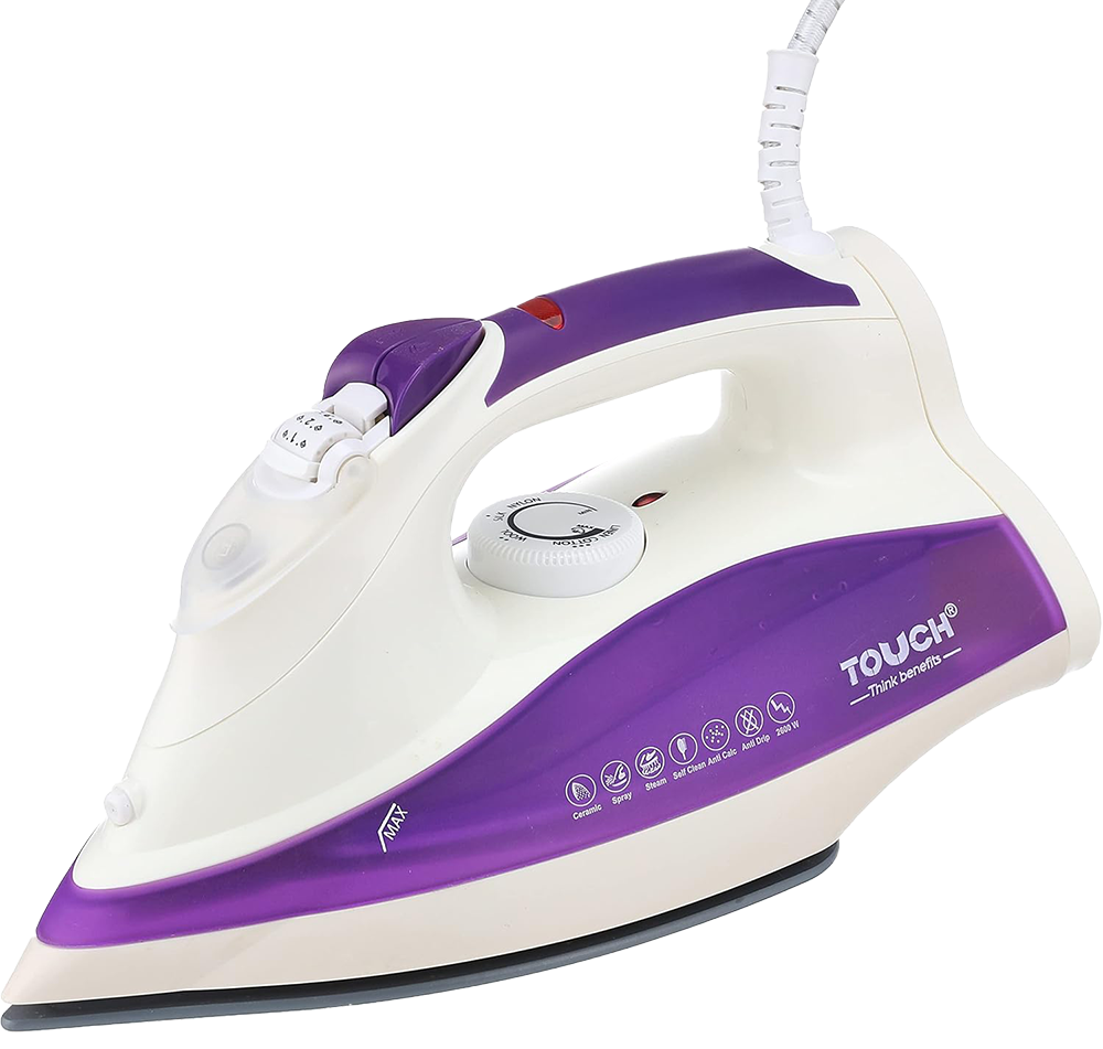 مكواة ملابس بخار تاتش الزنوكي ، 2600 وات ، 350 ملي ، قاعدة سيراميك ، بنفسجي ،40401-znk