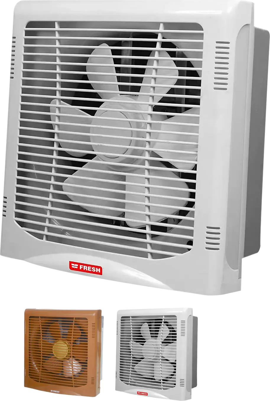 شفاط مطبخ فريش ، اطار 30*30 سم، قطر المروحة الداخلي 25 سم ، شبكة خارجية ، يعمل في اتجاهين ، أبيض - بني