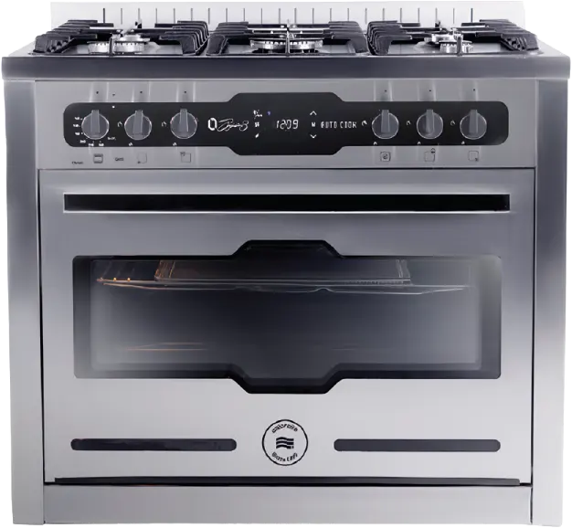 بوتاجاز يونيون اير سيجنتشر 3، 90-60 سم، 5 شعلة، مروحة، شاشة ديجيتال، ستانلس ستيل، لون فضي، موديل C69SS-GC-383-ICPSF-1CH-OS3-2W-AL