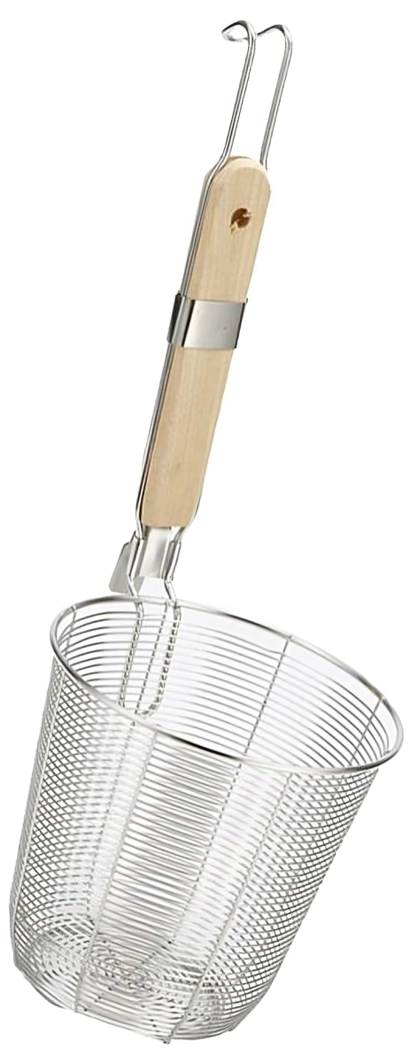 صفاية ستانلس ستيل ، مقاس 10 سم ، يد خشبية