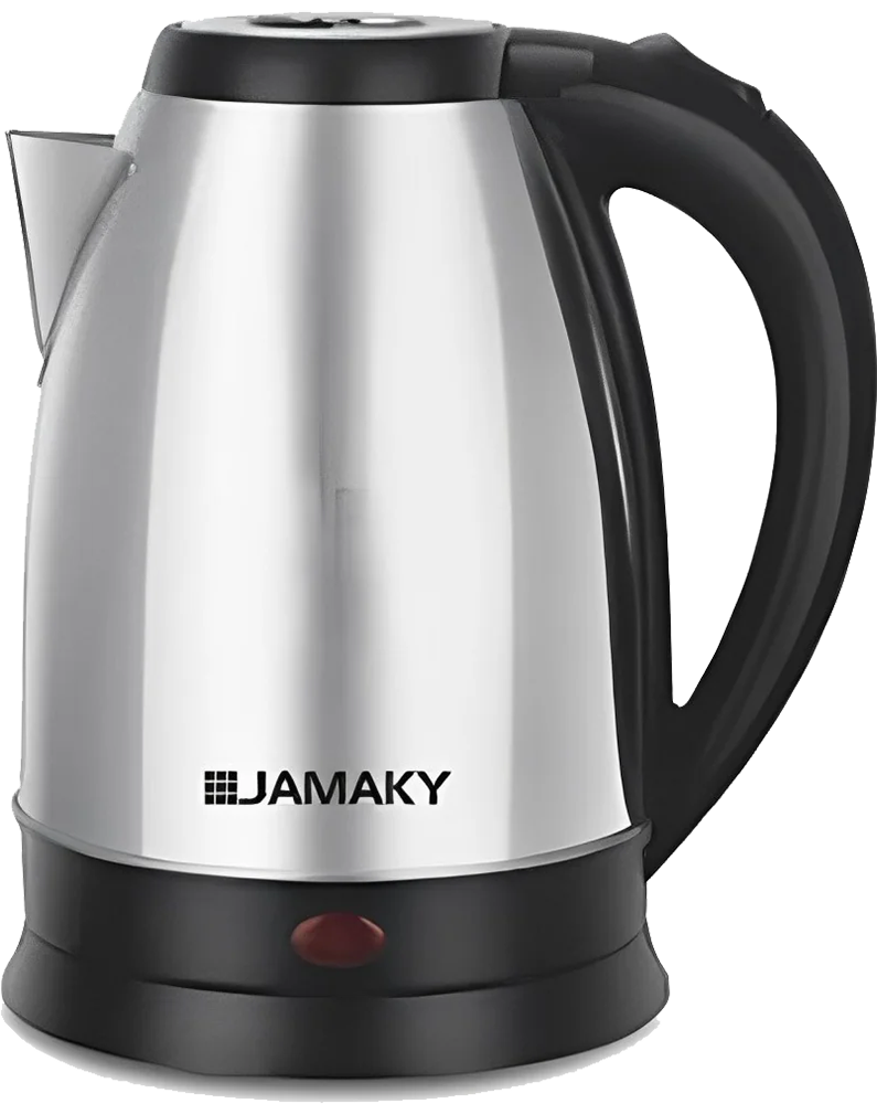 غلاية مياة كهربائية جماكي ، 2 لتر ، 2000 وات ، ستانلس ستيل ، فضي ، JMK9501