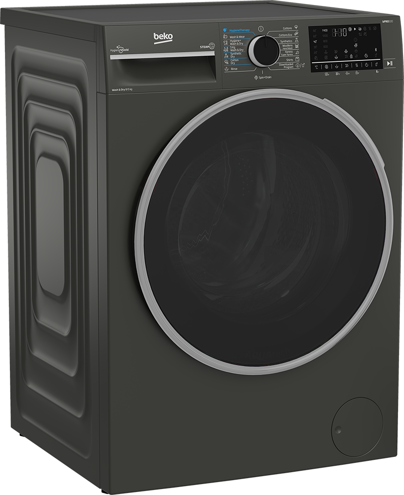 غسالة ملابس فول أوتوماتيك بيكو تحميل أمامي ، 8 كيلو ، بالمجفف 5 كيلو ، 1400 لفة ، انفرتر ، شاشة ديجيتال ، رمادي ، BWD08520MCI