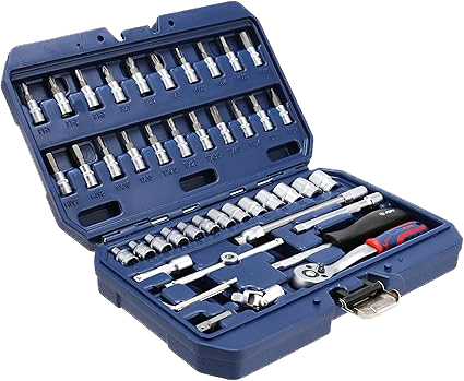 APT Screwdrivers Thread and Bit Set, 1-4", 46 Pieces, CR-V 141046 (With Aansia Warranty)