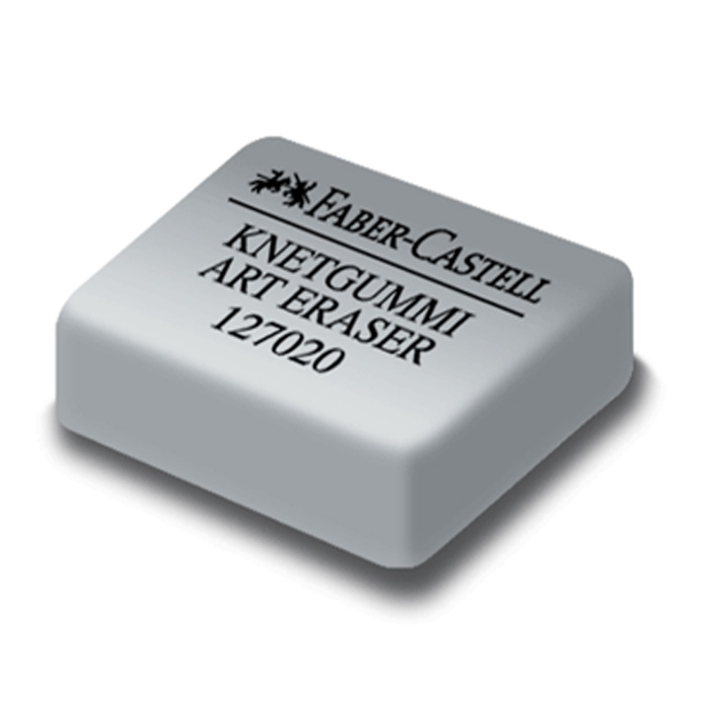 أستيكة فحم فابر كاستل، مربع، قطعة واحدة، رمادي