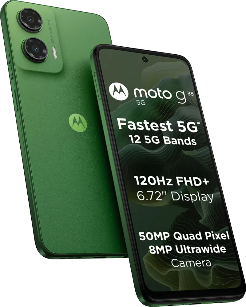 موبايل موتورولا موتو جي 35 ثنائي الشريحة ، ذاكرة 256 جيجابايت ، رامات 8 جيجابايت ، شبكة الجيل الخامس ، أخضر