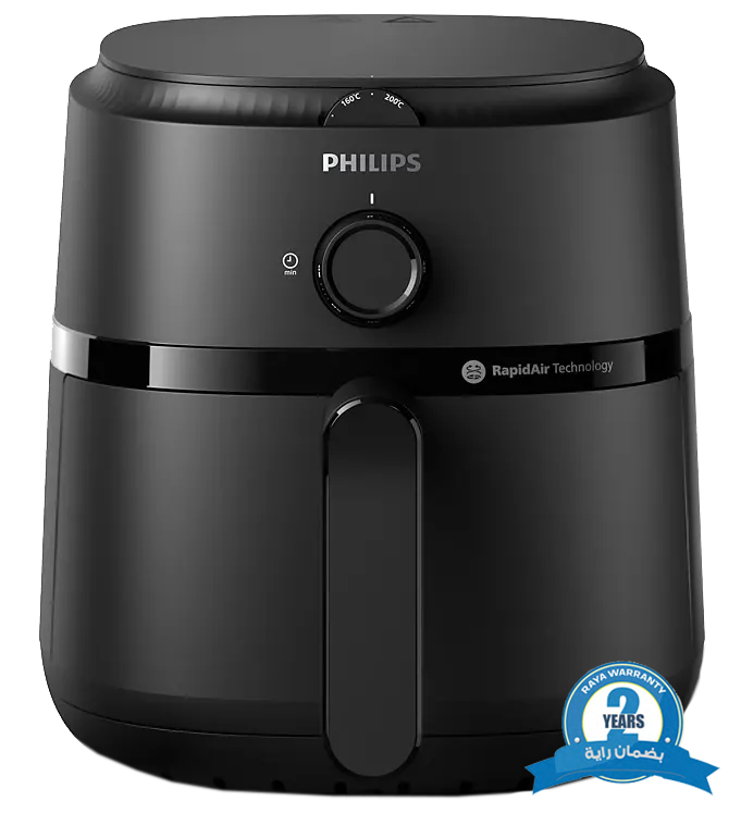 قلاية هوائية فيليبس، 1300 وات، 4.2 لتر، أسود، NA120-00، ( بضمان راية )