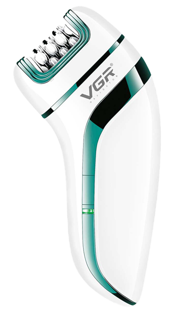 ماكينة إزالة شعرفي جي أر 3*1 ، للوجة والجسم ، قابلة للشحن ، للاستخدام الرطب والجاف ، أبيض - أزرق ، V-713