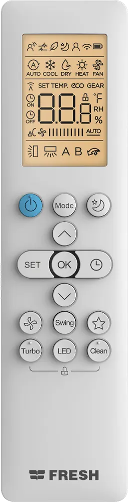 تكييف هواء سبليت فريش سمارت 1.5 حصان، بارد فقط، بلازما، شاشة ديجيتال، أبيض ، SFW13C-OP