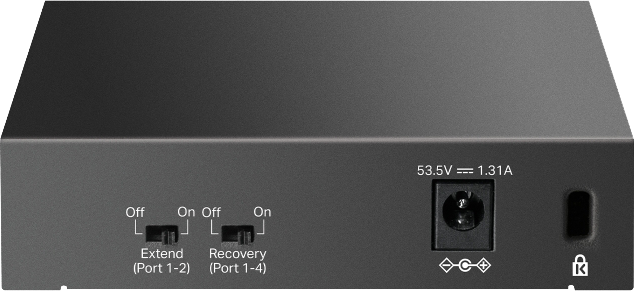 سويتش تي بي لينك ، 5 منافذ جيجابت ، مع 4 منافذ PoE+ ، أسود ، LS105GP