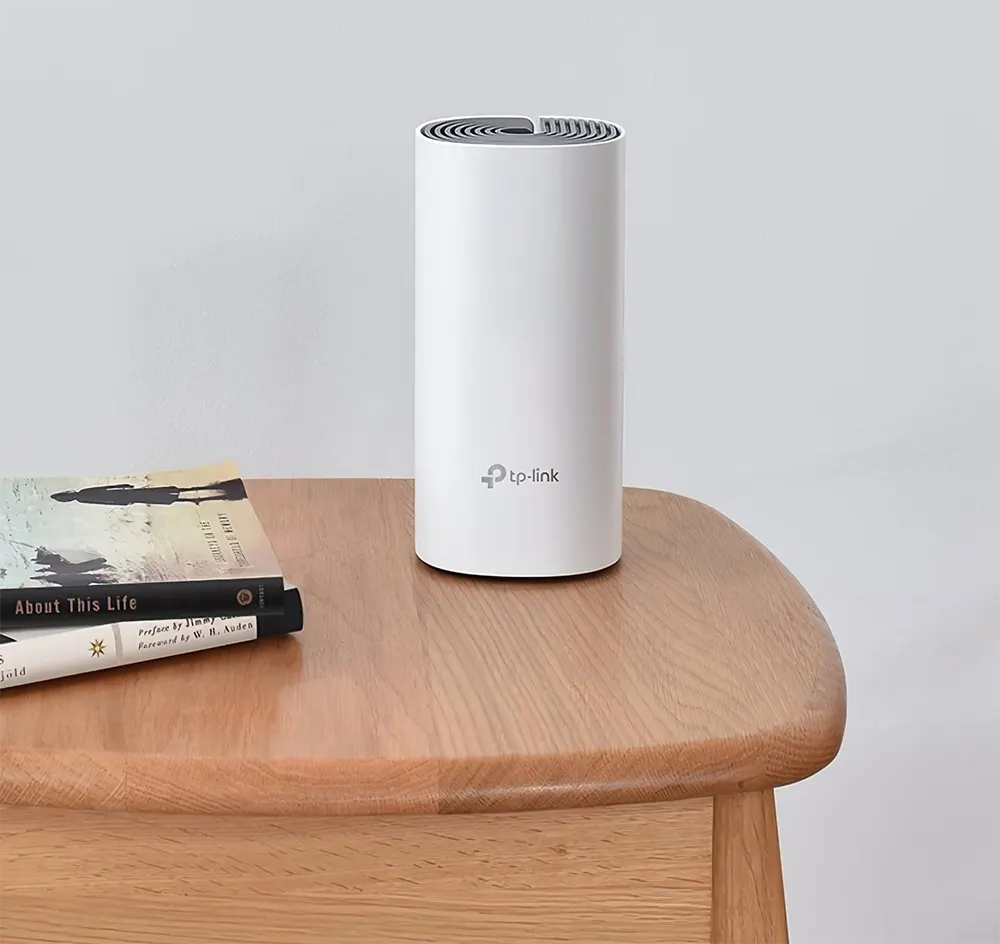 نظام واي فاي منزلي تي بي لينك بتقنية Deco E4 ، من قطعتين ، سرعة تصل إلى 1167 ميجابت في الثانية ، أبيض ، AC1200