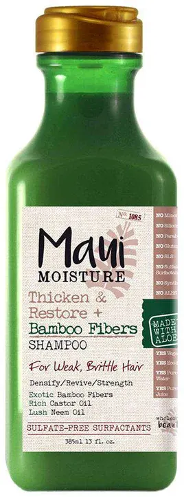 شامبو لتكثيف الشعر وتجديده بالياف الخيزران من ماوي، 385 مل