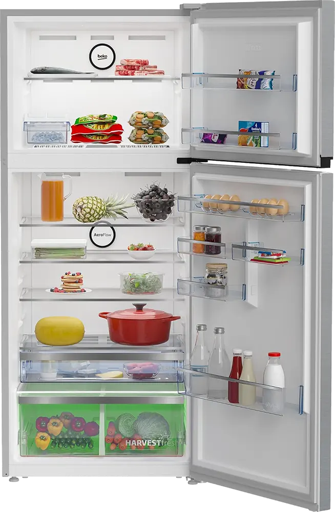 ثلاجة بيكو نوفرست ، 406 لتر ،2 باب ،شاشة ديجيتال ، أنفرتر ، ستانليس ، RDNE455M20XBIDS