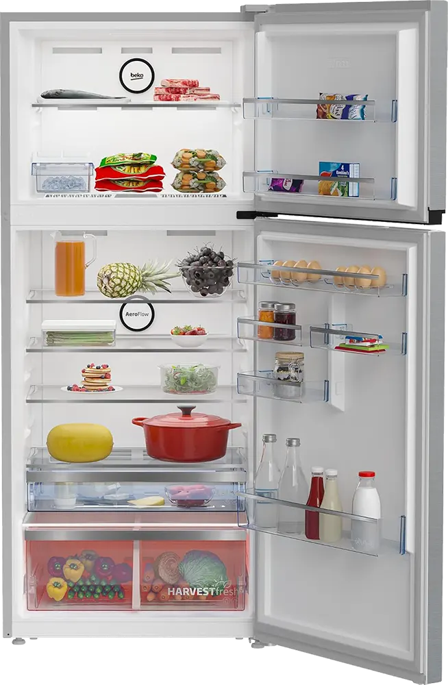 ثلاجة بيكو نوفرست ، 406 لتر ،2 باب ،شاشة ديجيتال ، أنفرتر ، ستانليس ، RDNE455M20XBIDS