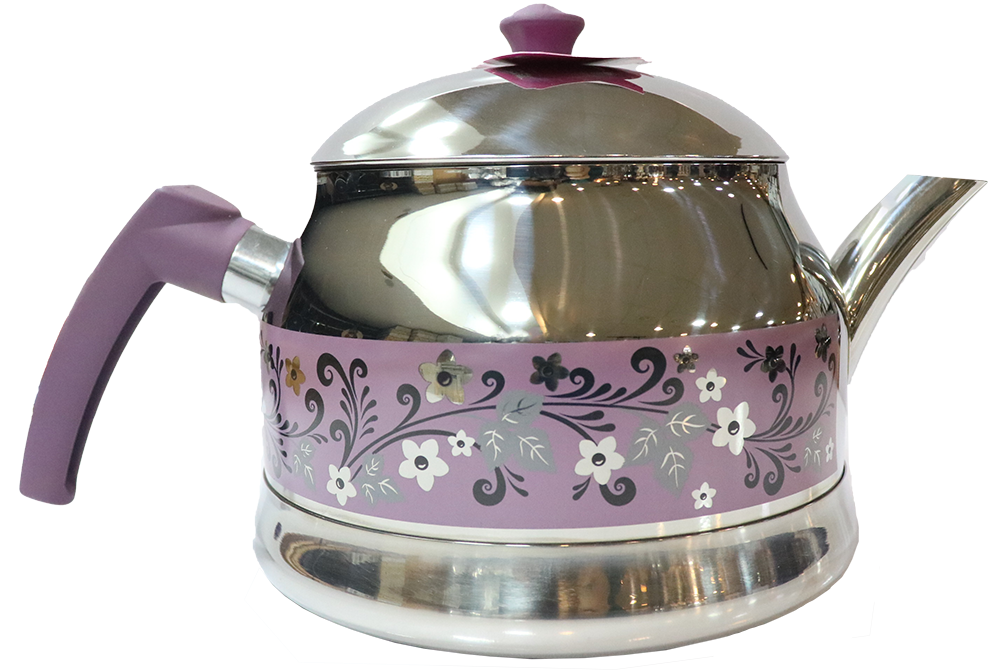 براد شاي عثمانى الاندالس ، سعة 2 لتر ، استانلس ستيل ، سيلفر - موف