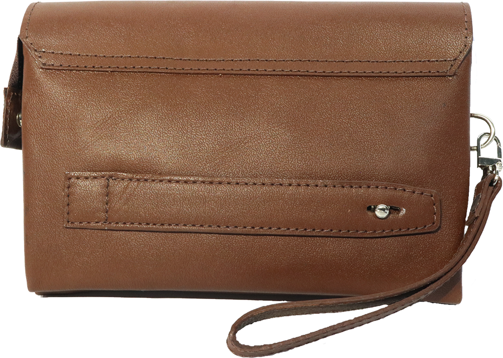 شنطة يد برونتو ، جلد ، بنى