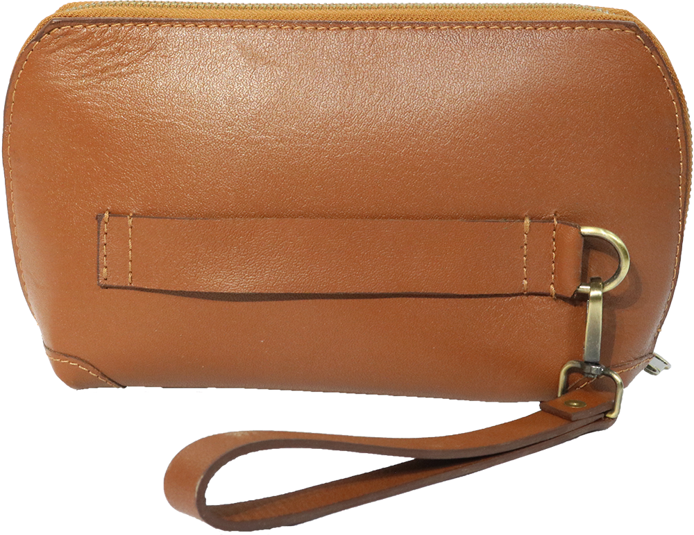 شنطة يد جلد ، بني