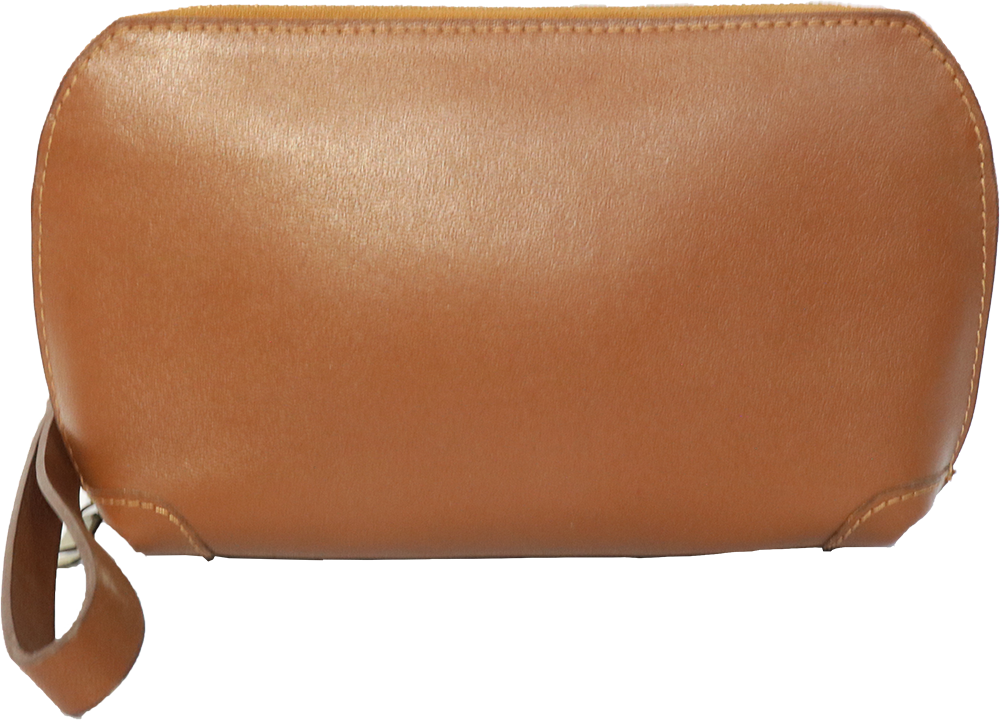 شنطة يد جلد ، بني