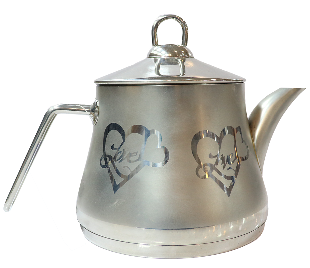 براد شاي تركي الاندالس ، سعة 1.5 لتر ، استانلس ستيل ، سيلفر مصنفر