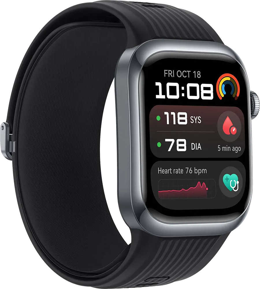 ساعة هواوي D2 الذكية ، شاشة 1.82 بوصة AMOLED ، بلوتوث ، مقاومة للماء ، سوار من المطاط الفلوري ، أسود